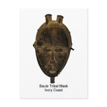 Baule Tribal Mask Postcard