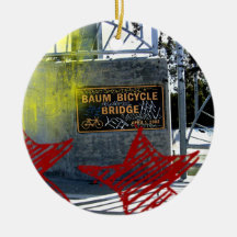 Baum Bicycle Bridge Sign Ornament