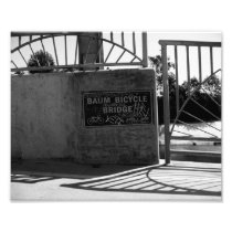 Baum Bicycle Bridge Sign Art Photo