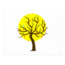 Baum Mond tree moon Postkarten