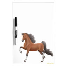 Bay American Saddlebred Horse Dry Erase Board