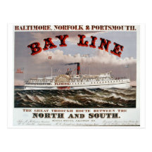 Bay Line - The Great Through Line Postcard