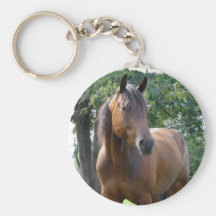 Bay Thoroughbred Horse Keychain