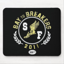 Bay To Breakers Distressed Winged Shoe Mousepads