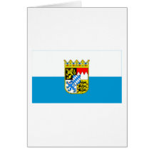 Bayern / Bavaria Flag with Arms Card