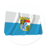 Bayern / Bavaria Flag with Arms Sticker