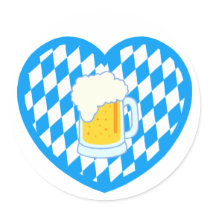 Bayern Bavaria Herz Bier heart beer Aufkleber