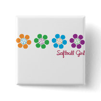 Bayflower Softball Pinback Buttons