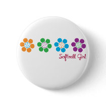 Bayflower Softball Pinback Buttons