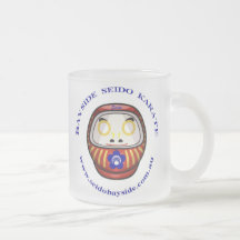 Bayside Seido Daruma Daishi Frosted Glass Mug