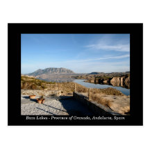 Baza Lakes, Granada Spain postcard