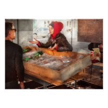 Bazaar - I sell fish Custom Invitations