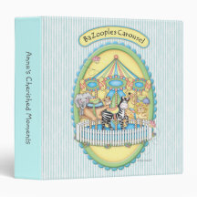 BaZooples Carousel Baby Keepsake Album Vinyl Binder