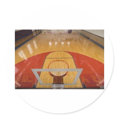 BBALL COURT ROUND STICKERS by Hoop_It_Up