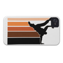 BBOY gradient orgn/blk iPhone 4 case