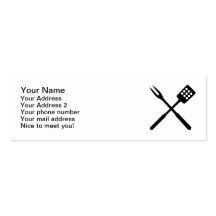 BBQ barbecue Cutlery Business Card Templates