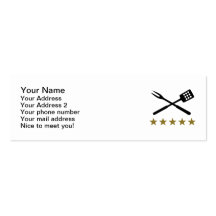 BBQ barbecue Cutlery Business Card Templates