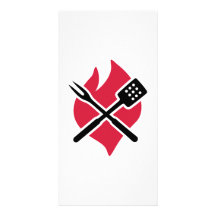 BBQ barbecue Fire Photo Card