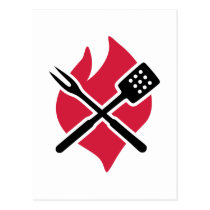 BBQ barbecue Fire postcards