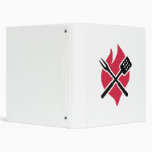 BBQ barbecue Fire Vinyl Binder