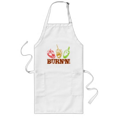 BBQ BURN'N! APRONS by AdamCampen