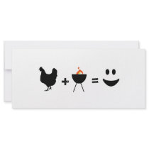 BBQ Chicken Happy Full Color Rack Card