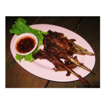 BBQ Duck Beaks ... Thai Street Food Post Card