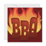bbq flame text design invite