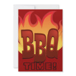 bbq flame text design invite invitations