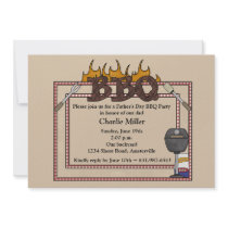 BBQ Frame - Father's Day Party Invitation