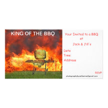 BBQ INVITATION PHOTO GREETING CARD