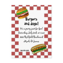bbq invitation postcard