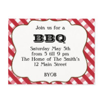 BBQ Invitation Post Card
