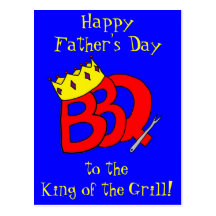 BBQ King Father's Day Postcard