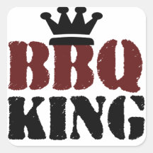 BBQ King Square Sticker