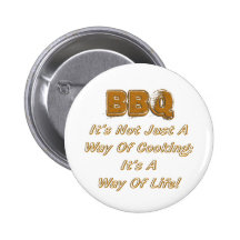 BBQ PINBACK BUTTON