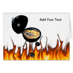 BBQ Pit & Grill on Fire Card