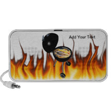 BBQ Pit & Grill on Fire Laptop Speakers