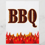 BBQ Red Flames Custom Flyer Template