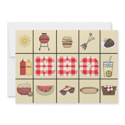 BBQ Squares Invitation by PixiePrints