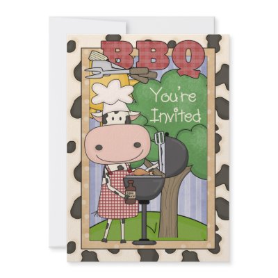 BBQ Steer Invitation by PixiePrints