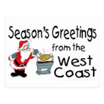BBQ West Coast Seasons Greetings Postcard