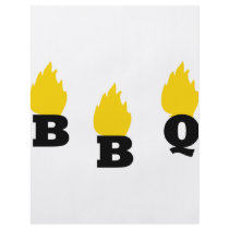 BBQ with flames icon Full Color Flyer