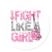BC Fight Like A Girl 2 Round Sticker