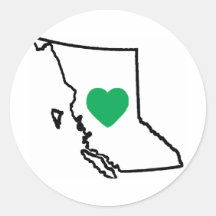 BC LOVE ROUND STICKERS