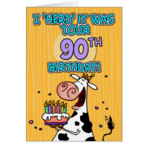 bd cow - 90 greeting card