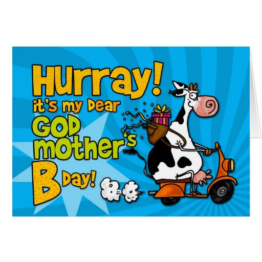 bd scooter cow - godmother card