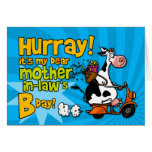 bd scooter cow - mother-in-law greeting card