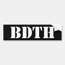 BDTH logo White Autocollants Pour Voiture