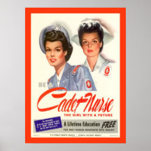 Be a cadet nurse : the girl with a future posters